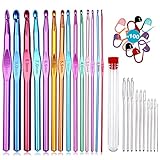 Ensemble De Crochets en Aluminium Tricot Outils Multicolore