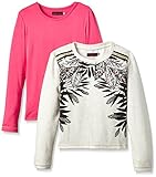 Catimini CG15055 - Sweat-shirt - Uni - Fille - Crème/Rose