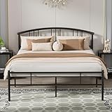 VECELO Cadre de Lit Double 140x190 cm, Structure en