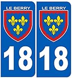 immatriculation Berry 18 (le Cher) - Autocollant/Sticker