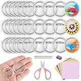 VEPEPE 30 Pièces Badge Personnalisé sans Machine, Acrylique