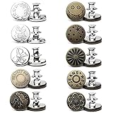 Rpanle 10 Pièces Bouton de Jeans, 17mm Rétractable