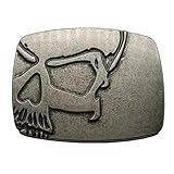 Xwest Vintage Skull Belt Buckle Cowboy Buckles Boucle