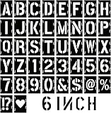 Kit de pochoirs en forme de lettres et chiffres de