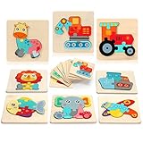 Oderra Puzzle en Bois Enfant, 8 Pièces Puzzle Bois,