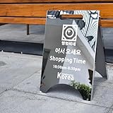 Chevalet Publicitaire Stop-Trottoir en Inox Effet Miroir