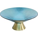 Kare Design Coupe Birdie, Bleu/Or, Verre, Acier, Élégant,