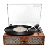 Platine Vinyle Bluetooth, Tourne Disque avec 2 Haut-parleurs