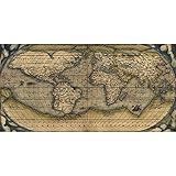 Aoihrraan 2,5x1,2m Rétro Navigation Carte du Monde