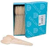 GRÄWE Lot de 100 cuillères jetables en Bois