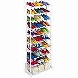Shoe Rack Meuble à chaussures avec 10 étagères pour