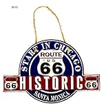 DiiliHiiri Historic Route 66 Plaque rétro en métal