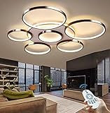 Plafonnier LED Moderne Grande Lampe Salon Dimmable