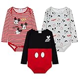 Disney Body Bébé Garçon - Lot de 3 Bodies Bébé Manches