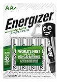 Energizer Piles Rechargeables AA, Recharge Power Plus,