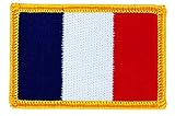 Patch écusson brodé drapeau france français thermocollant