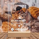 Greatminer Cadre Photo Personnalisé Plaque Spotify