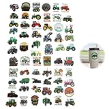 Lot de 60 autocollants tracteur imperméables et réutilisables