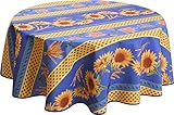Le linge de Jules Nappe Anti-Taches Tournesol Bleu
