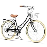 AVASTA Vélo Hybride de 26 Pouces, Cadre en Acier léger