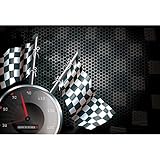 Aoihrraan 2,7x1,8m Vitesse Course Toile De Fond Compteur