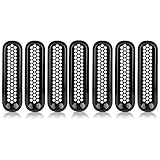Alupre 7pcs Grill Grille Avant Mesh Insert Cover Black