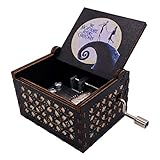 Christmas Boîte à Musique Peinte à manivelle en Bois