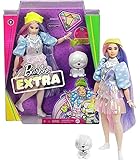 Barbie Extra poupée articulée aux cheveux roses et