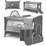 LIONELO Flower lit Bebe Parapluie Parc Bebe, Deux hauteurs