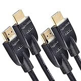 Amazon Basics HDMI Cable, 2-Pack, 6ft, 4K@60Hz, High-Speed