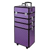 WarmieHomy Maquillage Trolley 4-in-1 Aluminium boîte