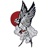 Patch brodé en forme de Hirondelle voler dans le ciel,