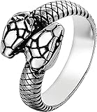 KHHY Anneau Mentille Serpent Viking Anneau en Acier