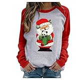 T-Shirt à Manches Longues Imprimé De NoëL pour Femme