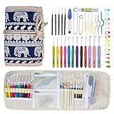 Coopay Ensemble Crochets de Tricot,45 pièces Kit de