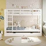 lit superposé 90 x 200 cm, sommier à lattes, protection