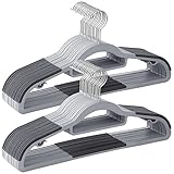 SONGMICS Lot de 30 Cintres en Plastique, Antiglisse,