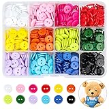Furuising Lot de 600 Boutons Colorés, 11,5 mm à 2 Trous