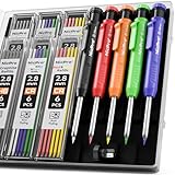Nicpro 5 Pièces Crayons Chantier avec Taille Crayon,