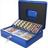 ACROPAQ Caisse Monnaie - 8 Compartiments monnaies /