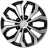 SYNCHRO Enjoliveurs Denver Silver/Black 15 Pouces -