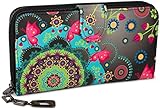 styleBREAKER Portefeuille à Motifs de Fleurs Ethniques