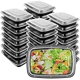 FWEEK 25 Barquettes Plastique Alimentaires 750ML, Boîtes