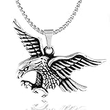 Collier pendentif pygargue à tête blanche volant pour