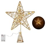 ilauke Étoile pour Sapin de Noël Arbre Topper Décoration,Chatoyant
