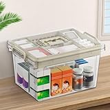 VGECEE Boîte à Pharmacie à 2 Niveaux, Boîtes de Rangement