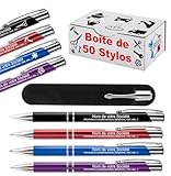 Gravure Events Lot de 50 Stylos Personnalisés Publicitaires