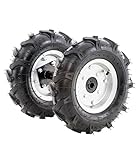 Kit 2 roues pneumatique avec moyeux pour motobineuse