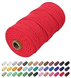 Uiopa Corde Macramé 2mm x 200m, Fil Macramé Coton Corde