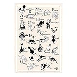 Winkler - Torchon Dubout Abécédaire – 48×72 cm - Chiffon